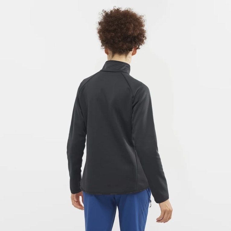 Black Salomon Essential Warm Half Zip Women's Jackets | IE AU8364